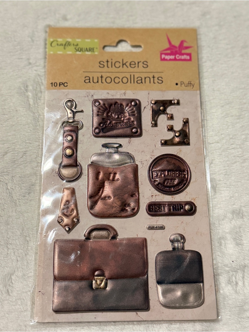 💜 Crafter's Square Travel Accents Puffy Stickers